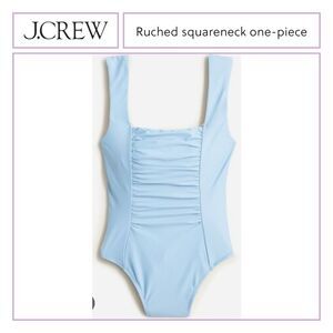 NWT J.CREW One Piece Bathing Suit | Size 22 | Blue Mist | Ruching Detail
